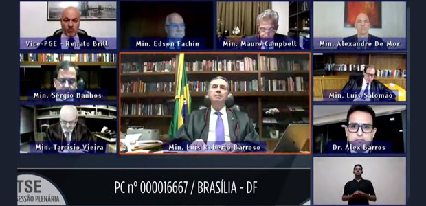 Sessão do TSE por videoconferência - 04.05.2021 Sessão do TSE por videoconferência - 04.05.2021