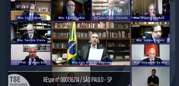 Sessão do TSE por videoconferência - 16.03.2021 Sessão do TSE por videoconferência - 16.03.2021