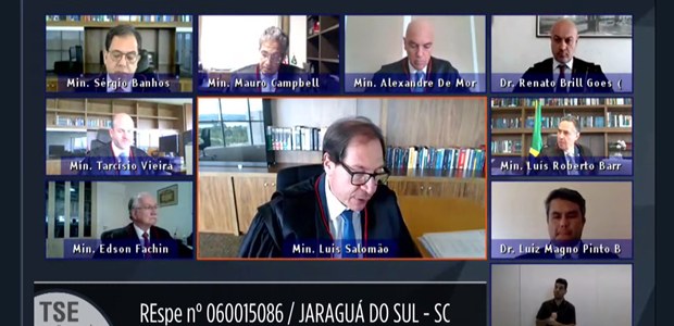 Sessão jurisdicional do TSE por videoconferência, em 12.11.2020 Sessão jurisdicional do TSE por videoconferência