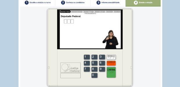 Simulador de votação do TSE