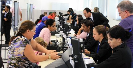 TRE-MT Biometria Lucas do Rio Verde 2 Atendimento aos eleitores na Prefeitura Municipal de Lucas do Rio Verde