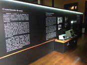 Painéis que compunham a exposição 20 anos da urna eletrônica no Centro Cultural da Justiça Eleit...