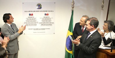 Ministros Ricardo Lewandowski, Cármen Lúcia, Dias Toffoli e demais autoridades na inauguração da...