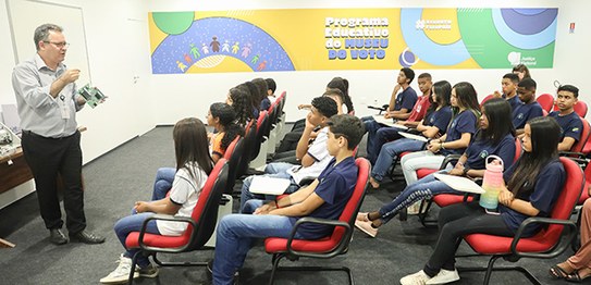 Visita de estudantes do Quilombo Mesquita - Foto: Antonio Augusto/Secom/TSE - 21.09.2023