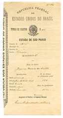 Segundo título eleitoral - 1890. Decreto nº 200-A – 08.02.1890
