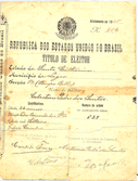 Terceiro título eleitoral - 1904. Lei 1.269 – 15.11.1904