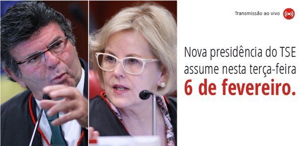 Banner Cerimônia de Posse 30.01.2018 Ministro Fux e Rosa Weber