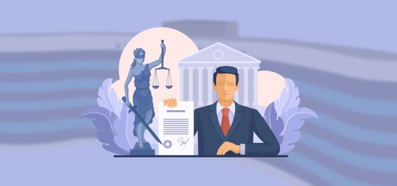 ícones que representam o meio jurídico