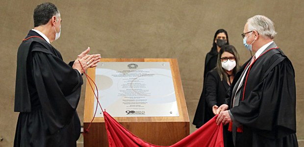 Cerimônia de descerramento de placa de 90 anos da justiça eleitoral - 21.02.2022