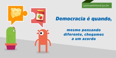 Banner da campanha #DemocraciaTodoDia
