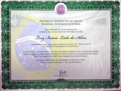 Diploma de Presidente da República para Luiz Inácio Lula da Silva, expedido pelo Tribunal Superi...