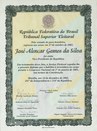 Diploma de Vice-Presidente da República para José Alencar Gomes da Silva, expedido pelo Tribunal...