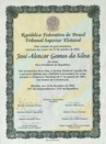 Diploma de Vice-Presidente da República para José Alencar Gomes da Silva, expedido pelo Tribunal...
