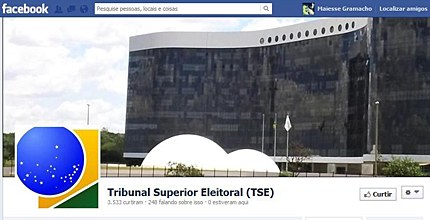 Facebook do TSE em 14.06.2013 Facebook do TSE