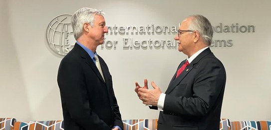 Ministro Fachin se reúne com o International Foundation for Electoral Systems (IFES), em Arlingt...