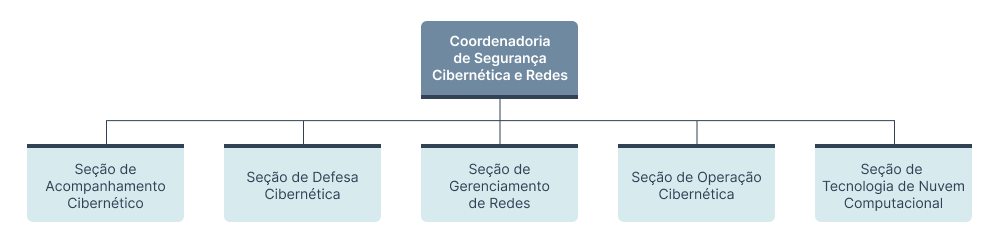 Organograma da Coordenadoria de Segurança Cibernética e Redes (CCIBER)