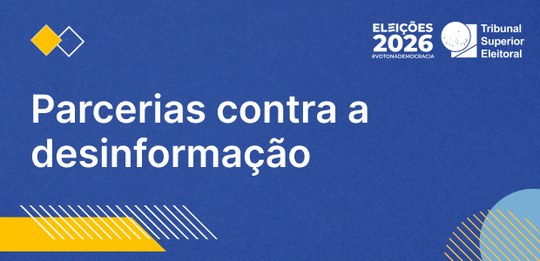 Identidade visual da série Parcerias contra a desinformação
