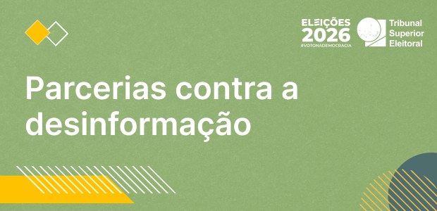 Identidade visual da série Parcerias contra a desinformação