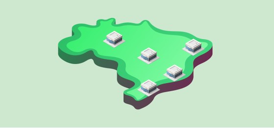 banner com o mapa do brasil e ícones representando os tribunais regionais eleitorais.