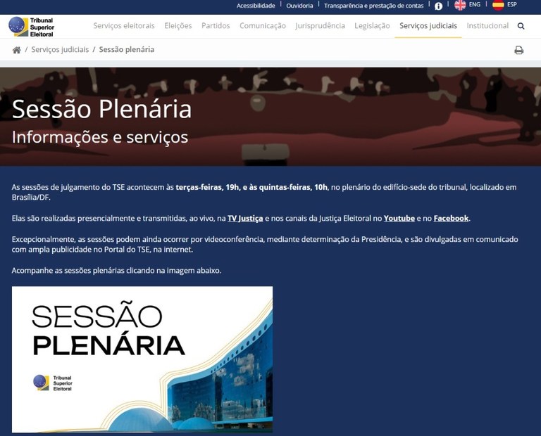 Plenário Virtual do TSE 27.09.2023