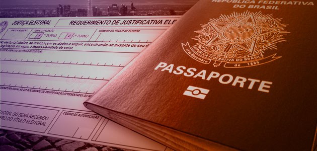 Imagem com formulário de justificativa com passaporte