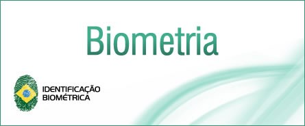 Banner com a frase: Biometria.