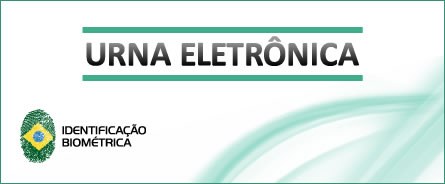 Banner com a frase: Urna eletrônica.