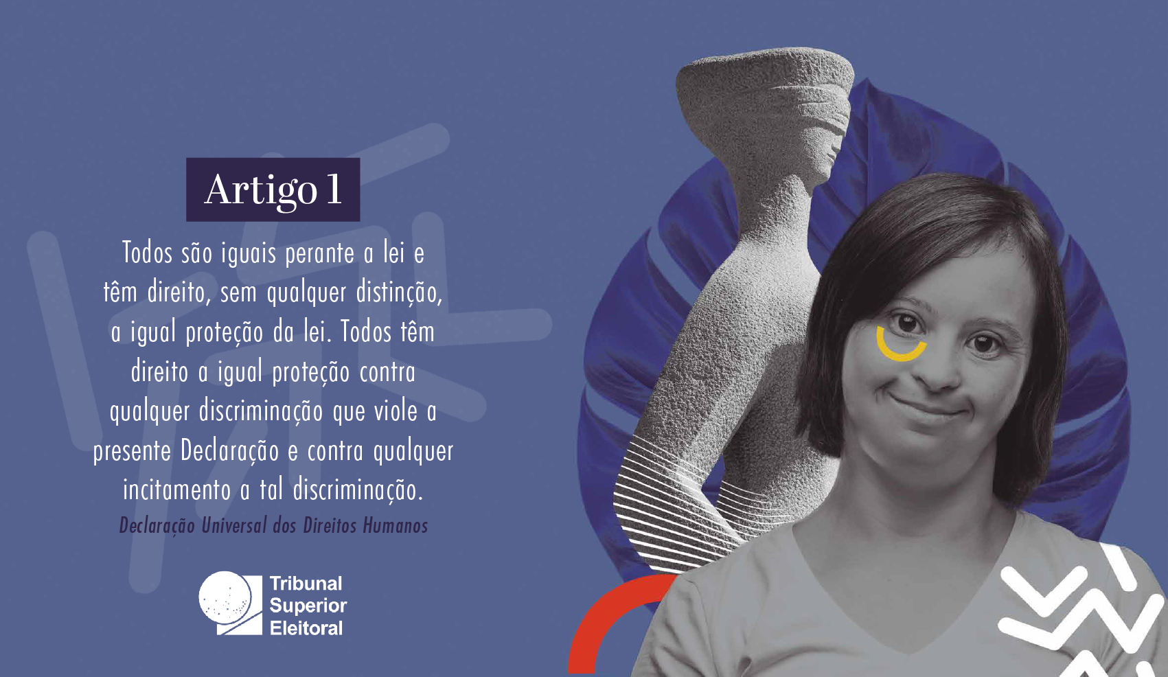 banner Econtro Direitos: Humanas - com o texto: Todos são iguais perante a lei e têm direito, se...
