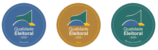 Selos diamante, ouro e bronze